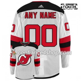 Adidas Maillot de Hockey New Jersey Devils Personnaliser Blanc Authentic - Enfant